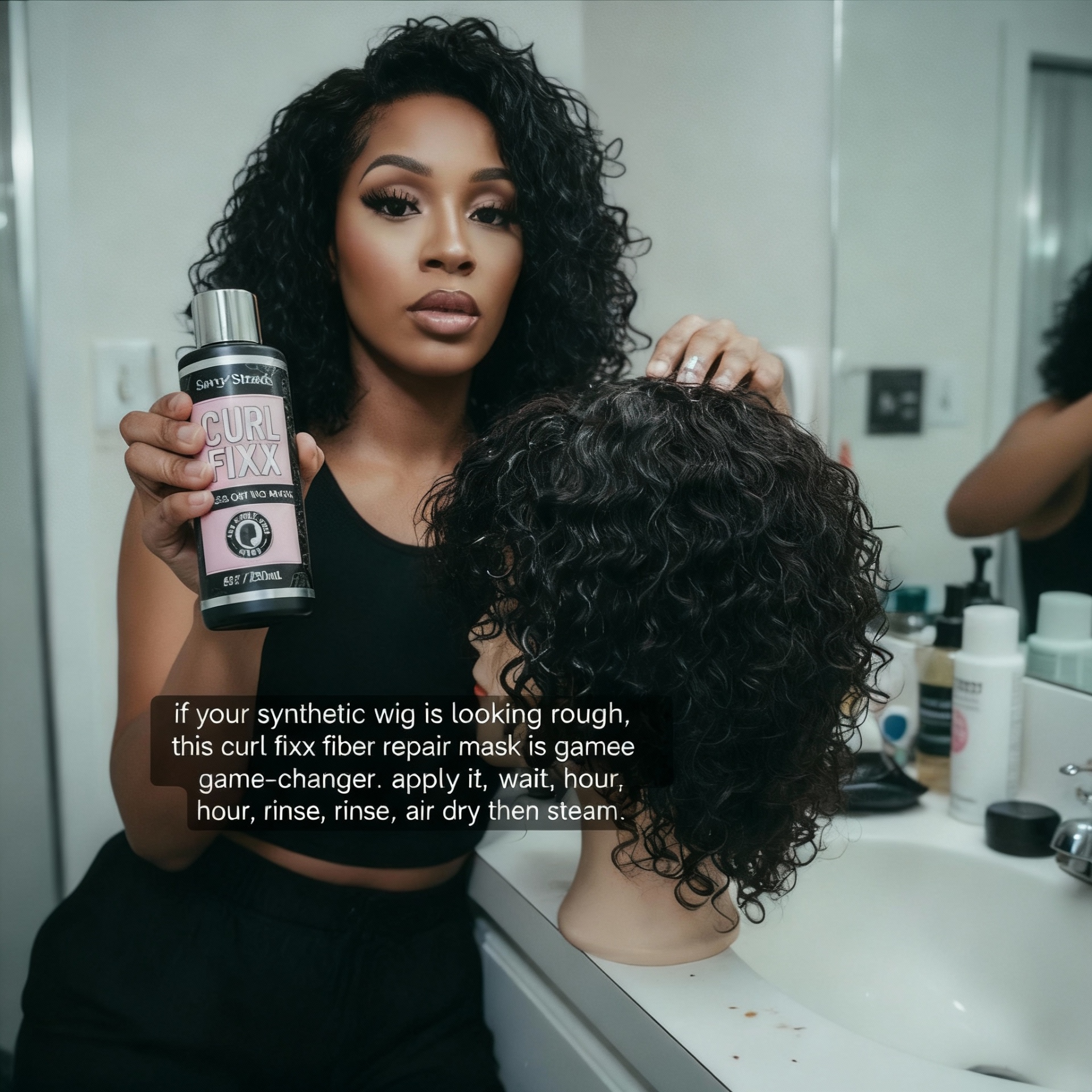 Curl Fixx Rinse-Out Wig Mask view 3